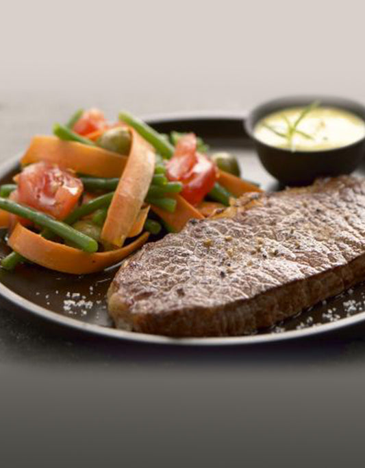 100 gr faux filet + légumes de saison